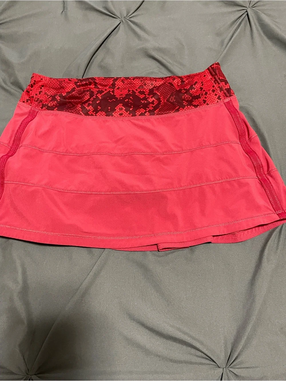 Lululemon Pink Red Multi Athletic Skort RARE - Picture 4 of 7